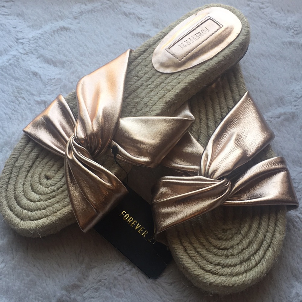 NEW ESPADRILLE ROSE GOLD SANDAL
